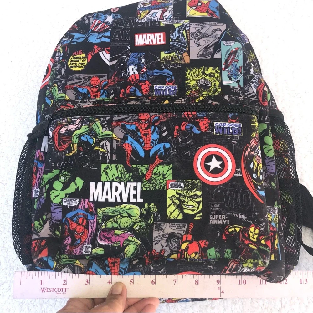 Marvel backpack superhero avengers captain America hulk SpiderMan iron man